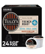 TULLY&#39;S FRENCH ROAST EXTRA BOLD DARK ROAST COFFEE KCUPS 24CT - $327.82 MXN