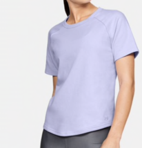 UNDER ARMOUR Women&#39;s Lavender Heavy Short Sleeve Sweat Shirt Pick S, M, ... - £23.68 GBP