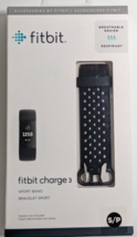 New Oem Fitbit Charge 3 Accessory Band Sport Bracelet Black Small - Breathable - £8.55 GBP