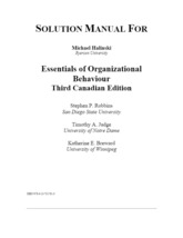 Solution Manual For Essentials of Organizational Behaviour, Canadian Edi... - €15,91 EUR