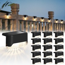 Solar Deck Lights 16 Pack Solar Fence Light Solar Powered Outdoor Step Light IP6 - £43.47 GBP