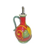 Italian Ceramic Oil Vinegar Handmade Painted Dispenser Cork Top Italy Ma... - £35.92 GBP