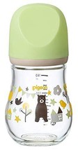 Pigeon Breastfeeding Baby bottle Heat resistant glass bear 160ml Japan Baby - $85.87
