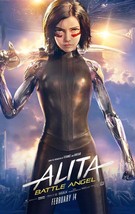 Alita Battle Angel Movie Poster James Cameron 24x36&quot; 27x40&quot; Art 2019 Fil... - £9.36 GBP+