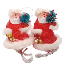 Vintage Christmas Ornaments Light Up Santa Claus Insert Christmas Lights 3.5&quot; - £11.94 GBP