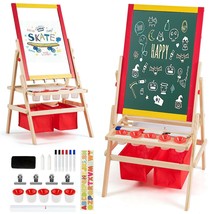 Flip-Over Double-Sided Kids Art Easel - Color: Multicolor - £81.26 GBP