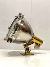 Maritime Theme Vintage Original Steel and Brass Metal Search Spot Light Fixture - $619.74