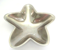 Mariposa Silver Tone Star Starfish Candy Nut Tidbit Bowl 2000 8&quot; Made in Mexico - £7.39 GBP