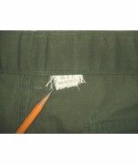 US Army poly-cotton 44X31 utility trousers missing spec tag; 1960s-1980s - $81.92 CAD