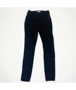 Madewell Size 25 Women’s Black 9&quot; high rise skinny Jeans Solid Black Slim - $25.84