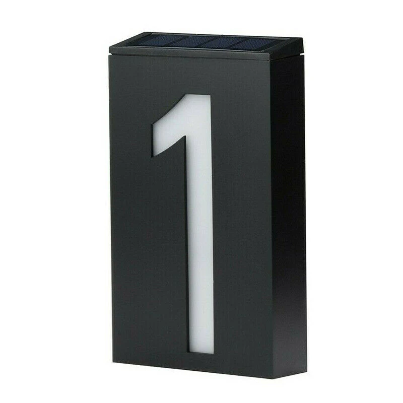 Solar Led Light House Number Outdoor Address Sign Outdoor Exterior House Number  - £60.80 GBP