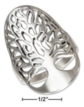 Ring Sterling Silver Filigree Oval Tree Of Life Ring - £69.37 GBP+