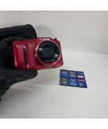 Canon PowerShot SX160 IS 16.0 MP Camera - Red with 6 SD Cards - $125.88