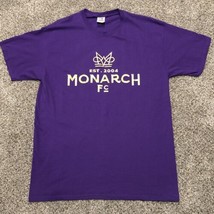 Monarch FC Futbol Club Minneapolis Minnesota Soccer Men&#39;s Large Purple T-Shirt - £5.55 GBP