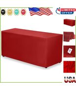 Premium Quality Red Fitted Table Cover - 48 x 30 Inches for Elegant Affairs - $609.10 MXN