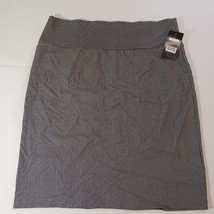 Ashley Blue SKTX Women's 2X Black & White A-Line Pull-On Elastic Waist Skirt image 9