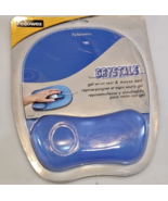 Fellowes Gel Crystals Mouse Pad w/Wrist Rest Rubber Back 8 x 9-/4 Blue #... - $23.00