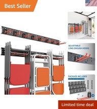 Heavy-Duty Wall Mount Garage Organizer with Adjustable Hooks - 300 lbs C... - $60.50