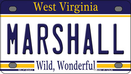 Marshall West Virginia Novelty Mini Metal License Plate Tag - £12.01 GBP