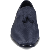 Stacy Adams Tazewell Plain Toe Tassel Tuxedo Shoes Slip On Navy 25343-410 image 7
