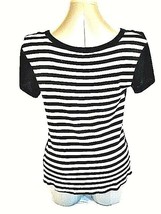 One Clothing womens Large Black Striped Back Stretch Top (K)pm1 - $4.56