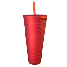 Starbucks 2020 Studded Holiday Tumbler, 24oz - Matte Red - Straw - SKU on Bottom - £27.69 GBP