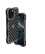 for iPhone 15 (Color: Black) Premium Metal Shockproof Hard Back Hard Silicon Ful