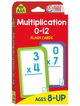 School Zone Multiplication 0-12 Flash Cards: 56 Math Cards, 3rd Grade, 4... - £8.39 GBP