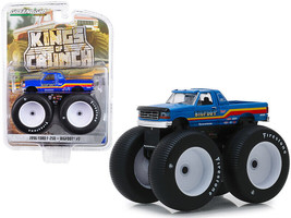 1996 Ford F-250 Monster Truck &quot;Bigfoot #7&quot; Metallic Blue with Stripes &quot;Kings ... - £13.25 GBP
