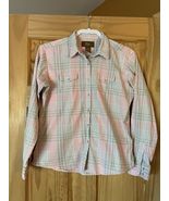Aura Wrangler Womens Shirt Western Long Sleeve Pearl Snap Pocket Plaid M... - $12.63 CAD