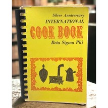Beta Sigma Phi Sorority Cookbook Silver Anniversary International 1956 R... - £15.69 GBP