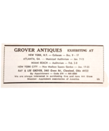 1967 Grover Antiques Show Exhibit Advertisement East Coast Tour Event F13B - $374.24 MXN