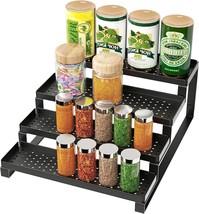 4-Tier Spice Rack Organizer for Cabinet,Sturdy Seasoning Organizer Spice Storage - £10.79 GBP