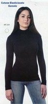 Jersey Turtleneck Woman Long Sleeve Cotton Elastic Sweatshirt CFA GROUP ... - £6.96 GBP