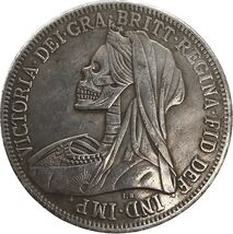 Moneta fantasia corona teschio gotico Victoria 1893 - $18.55 CAD