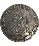 Moneta fantasia corona teschio gotico Victoria 1893 - $18.55 CAD