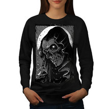 Wellcoda Grim Reaper Hell Skull Womens Sweatshirt, Demon Casual Pullover Jumper - £22.86 GBP+