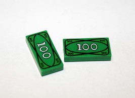 Minifigure Custom Toy Dollar Cash set of 2 brick pieces - $3.20