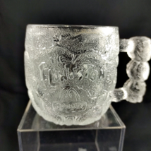 McDonalds Flintstones Rocky Road Glass Mug Vintage 1993 Cup Etched Embossed - £11.19 GBP