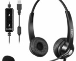 Usb Headset With Microphone Noise Cancelling &amp; Audio Controls, Stereo Co... - $56.99