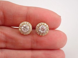 3Ct Round Cut Moissanite 925 Sterling Silver, Flower Push Back Stud Earrings - £100.55 GBP