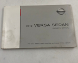 2012 Nissan Versa Sedan Owners Manual Handbook OEM J03B43004 - £28.76 GBP