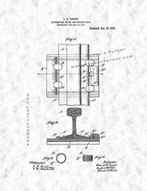 Anticreeping Device For Railway-rails Patent Print - Gunmetal - $7.95+