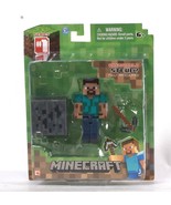 Jazwares Minecraft Overworld Steve Fully Articulated Action Figure Age 6... - $33.66 CAD