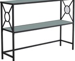 Modern Metal Entryway Console Sofa Table, Textured Black/Brushed, By Kb ... - $163.92