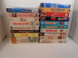 Lot of 18 Vintage VHS Comedies Blazing Saddles, It&#39;s A Mad Mad World - £18.03 GBP