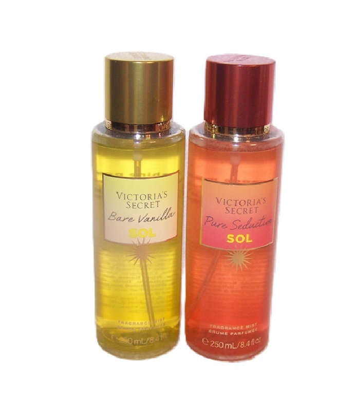 Pure Seduction Sol Bare Vanilla Sol Fragrance Mist Victoria's Secret Set of 2