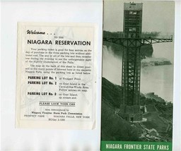 Niagara Frontier State Parks Brochure Niagara Reservation Parking Ticket 1963 - £17.07 GBP