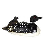Loon w Chick Baby Bird Blown Glass Handcrafted Christmas Ornament NIB - £18.12 GBP