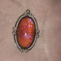 Vintage Sterling Silver Dragons Breath Cabochon Pendant Art Deco 1 ⁷/¹⁶ ... - $145.25
